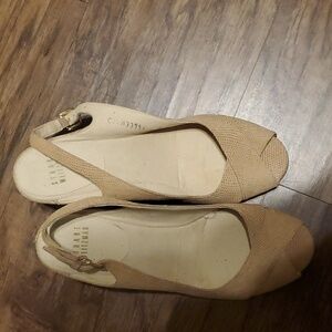 Stuart Weitzman Slingback Wedges Peeptoe Size 8